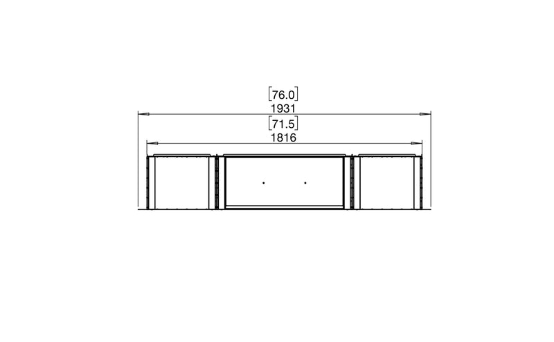 EcoSmart Fire Flex 68SS Single Sided Fireplace Insert with 2 Storage Boxes