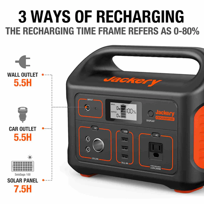 Jackery Explorer 500 Portable Power Station - G0500A0500AH-4