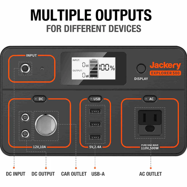 Jackery Explorer 500 Portable Power Station - G0500A0500AH-4