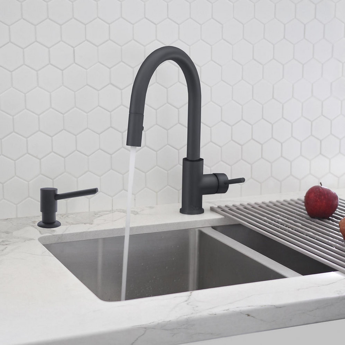 Stylish Modena Pull Down Kitchen Faucet & Soap Dispenser