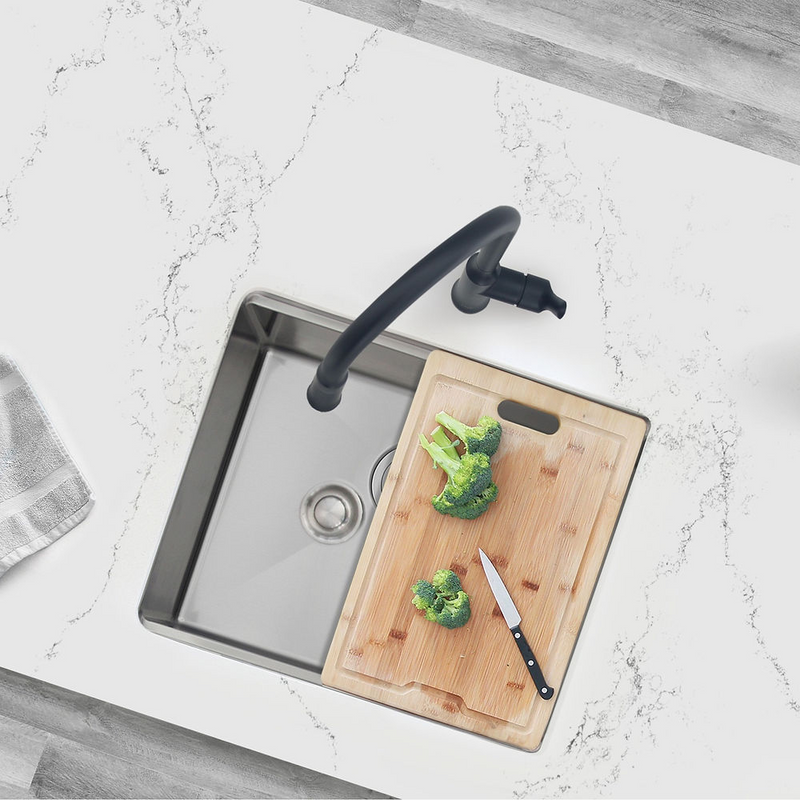 Stylish VERSA22 22" Workstation Single Bowl Undermount 16 Gauge Stainless Steel Kitchen Sink with Built in Accessories - S-622W