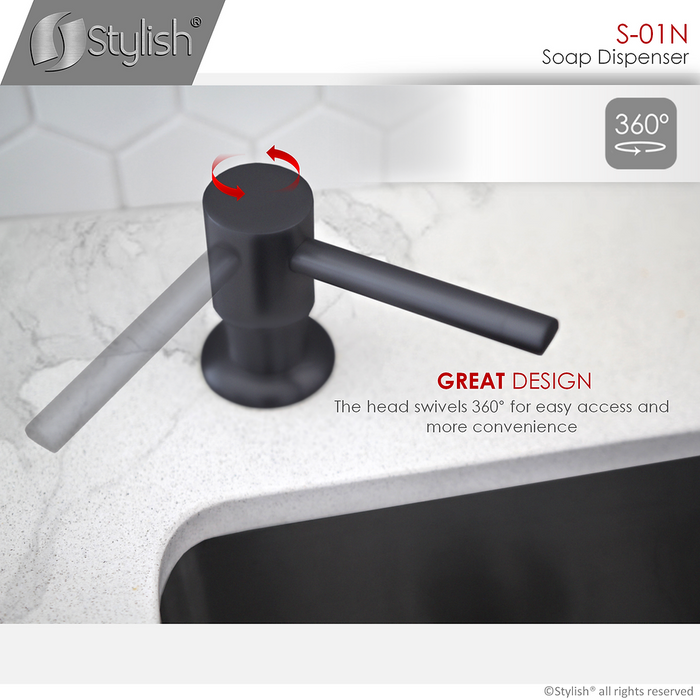 Stylish Modena Pull Down Kitchen Faucet & Soap Dispenser