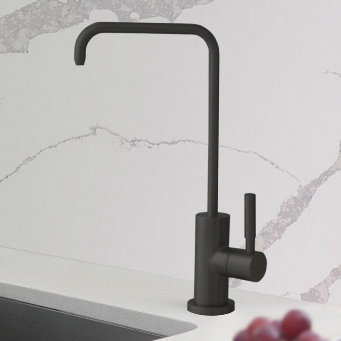 Stylish VENEZIA 1.5 GPM Pull Down Kitchen Faucet + Water Tap - Matte Black Finish - K130NK147N