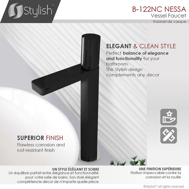 Stylish NESSA Single Handle Bathroom Faucet