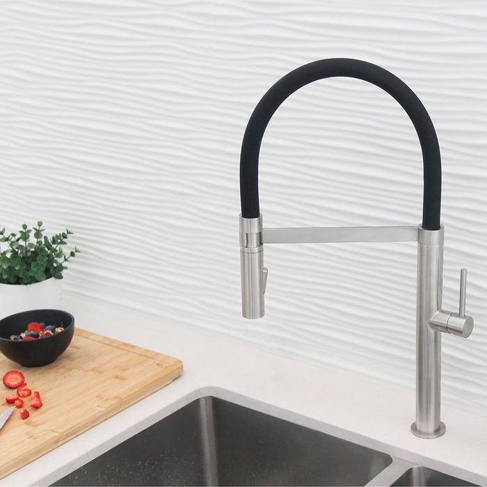 Stylish CARPI Single Handle Pull Down Kitchen Faucet