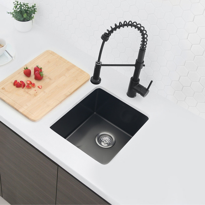 Stylish Milano Single Handle Pull Down Kitchen Faucet - Matte Black - K-107N