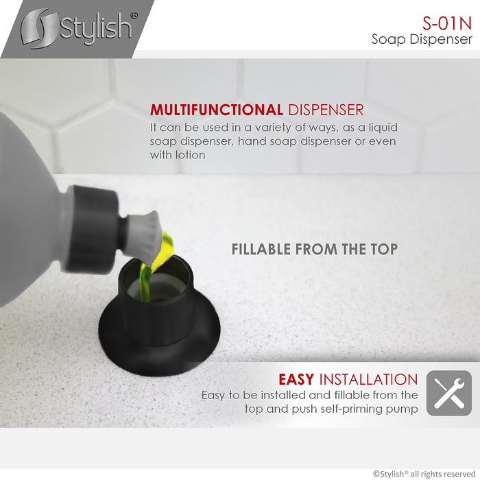 Stylish Modena Pull Down Kitchen Faucet & Soap Dispenser