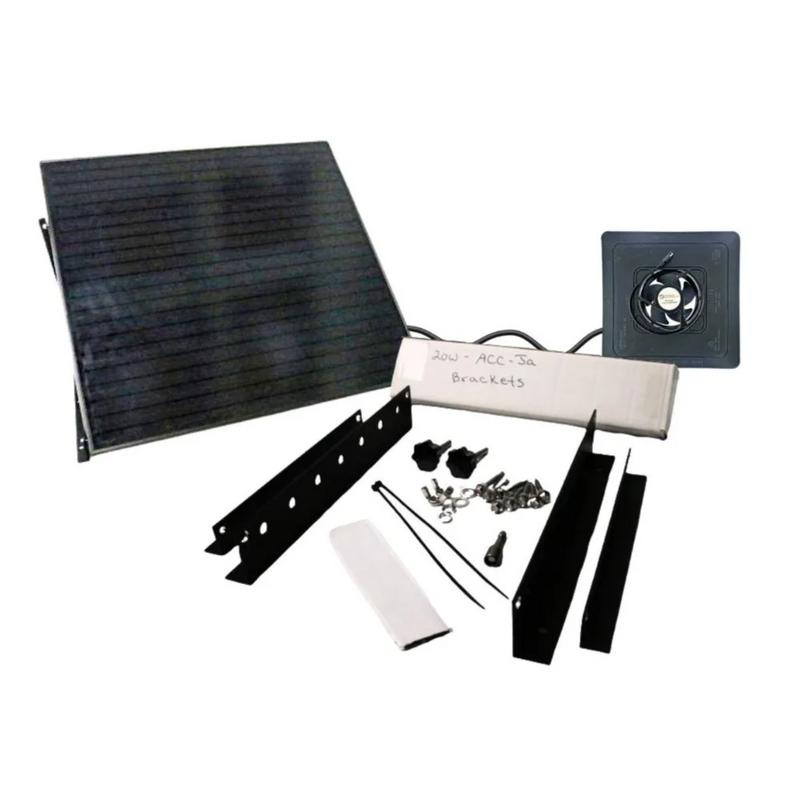 iSolar 20W106-FLEX-CRL Modular Solar Attic Fan Anti Gust Sidewall Vent Bundle – High-Efficiency Solar-Powered Ventilation