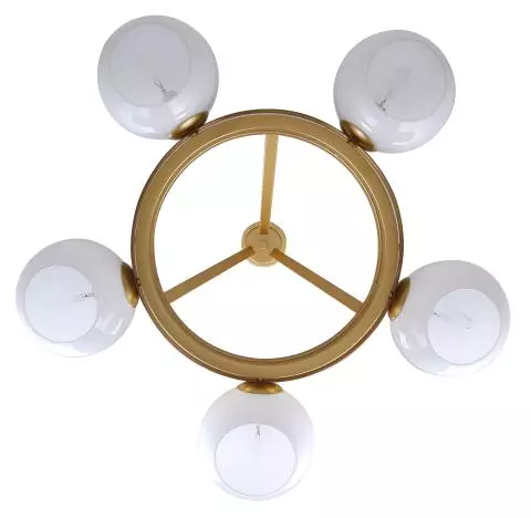 Canarm MONROE Gold with 5 Opal Glass Bulb Chandelier - ICH1169A05GDP9
