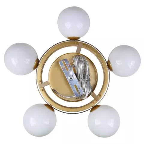 Canarm MONROE Gold with 5 Opal Glass Bulb Chandelier - ICH1169A05GDP9