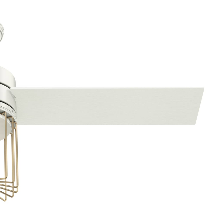 Hunter 52-inch Ronan Ceiling Fan with LED Light in Fresh White - Aged Oak