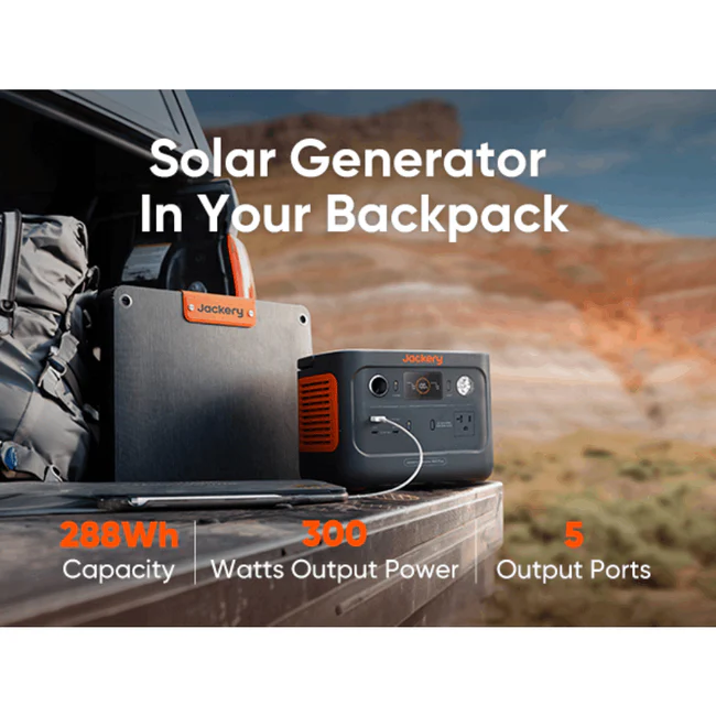 Jackery Solar Generator 300 Plus - 60-0304-USB1A1