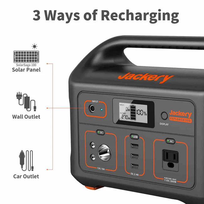 Jackery Solar Generator 500 - T1G1SP500G100SP