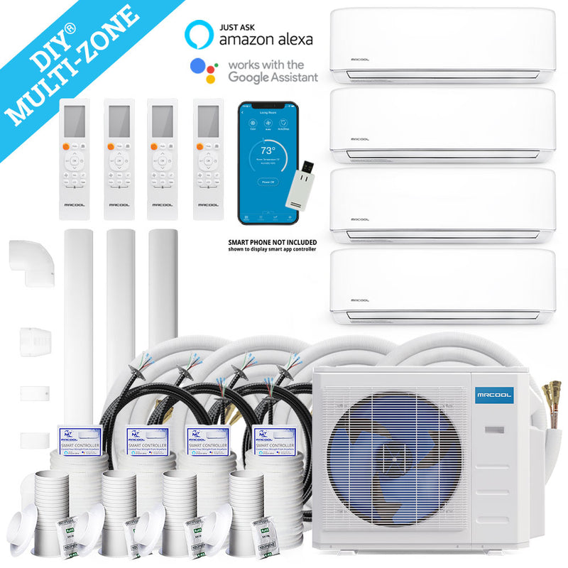 MRCOOL DIY 4th Gen 4-Zone 9K+9K+9K+9K BTU System