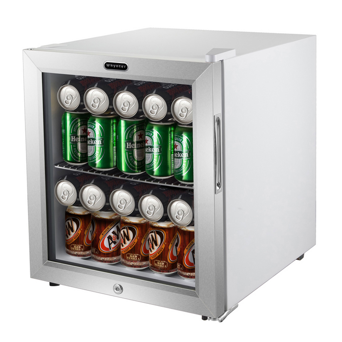 Whynter Beverage Refrigerator With Lock – Stainless Steel 62 Can Capacity