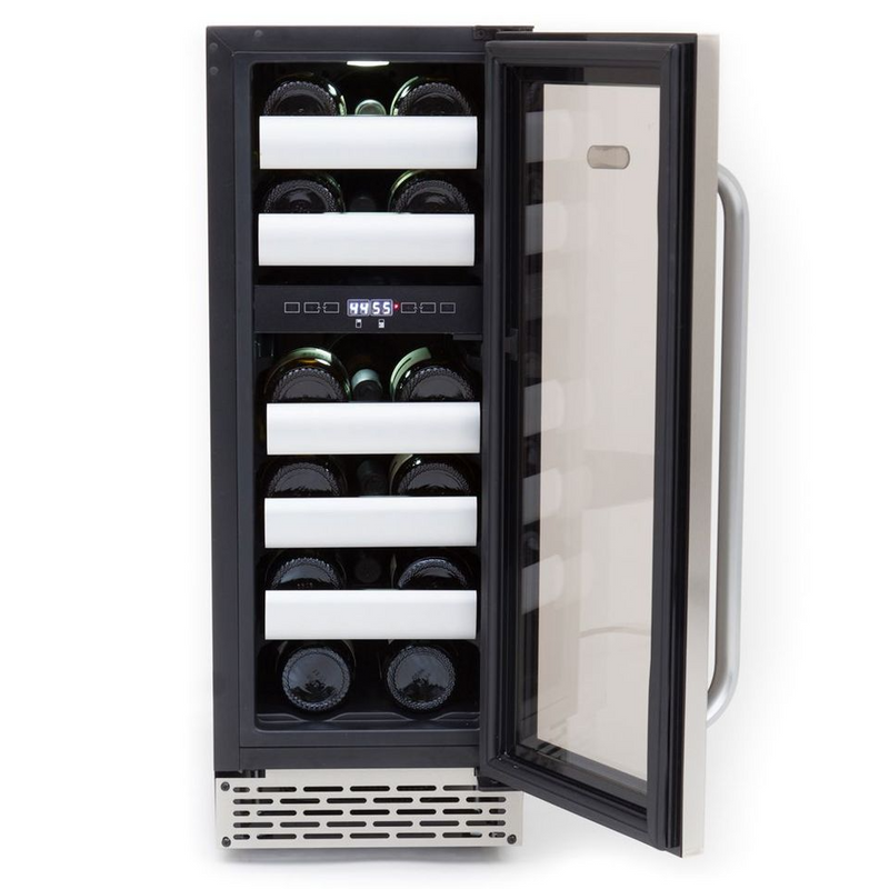Whynter Elite 17 Bottle Seamless Stainless Steel Door Dual Zone Built-in Wine Refrigerator