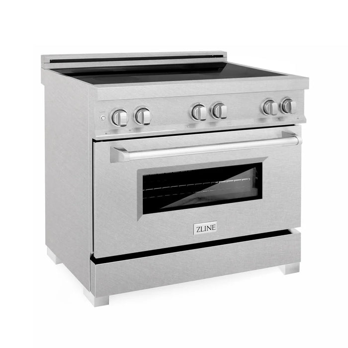 ZLINE 36 In. 4.6 CU. Ft. Induction Range With a 5 Element Stove and Electric Oven in Fingerprint Resistant Stainless Steel (RAINDS-SN-36)