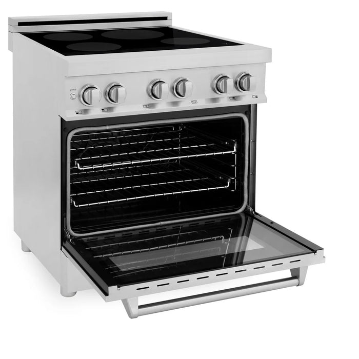 ZLINE 30 In. 4.0 CU. Ft. Induction Range in Fingerprint Resistant Stainless Steel With a 4 Element Stove and Electric Oven (RAINDS-SN-30)