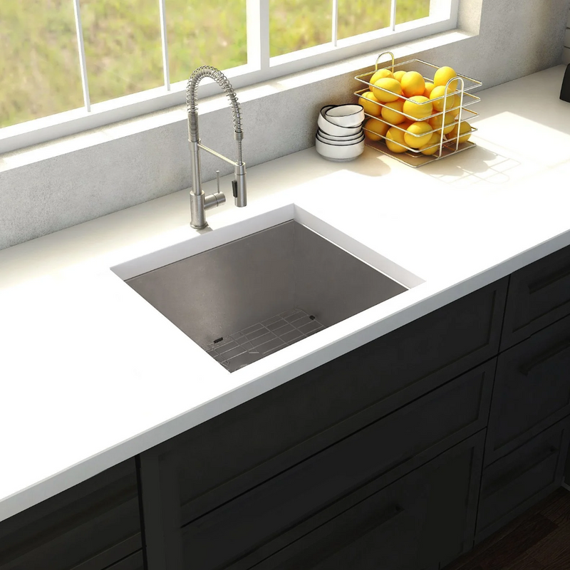 Zline 23 In. Meribel Undermount Single Bowl Kitchen Sink With Bottom Grid