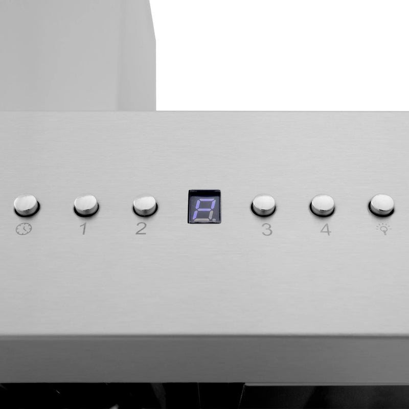 ZLINE Ducted Vent Wall Mount Range Hood in Stainless Steel with Built-in CrownSound™ Bluetooth Speakers