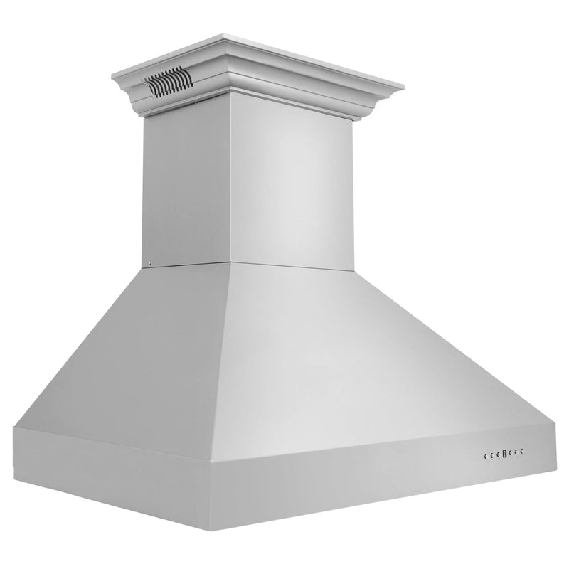 ZLINE Ducted Vent Wall Mount Range Hood in Stainless Steel with Built-in CrownSound™ Bluetooth Speakers