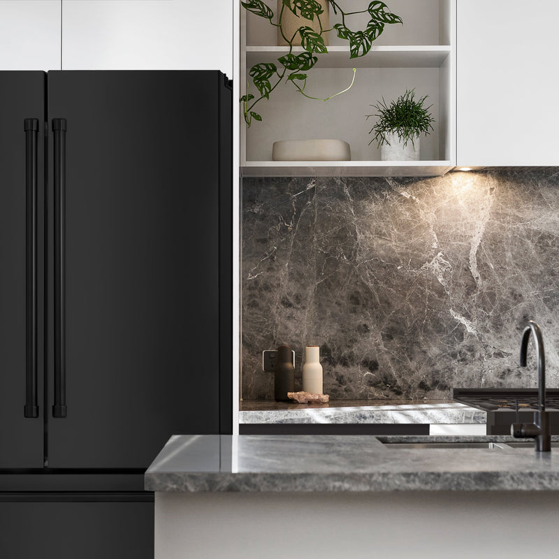 ZLINE 36" 22.5 cu. ft French Door Refrigerator with Ice Maker -  Stainless Steel (RFM-36)