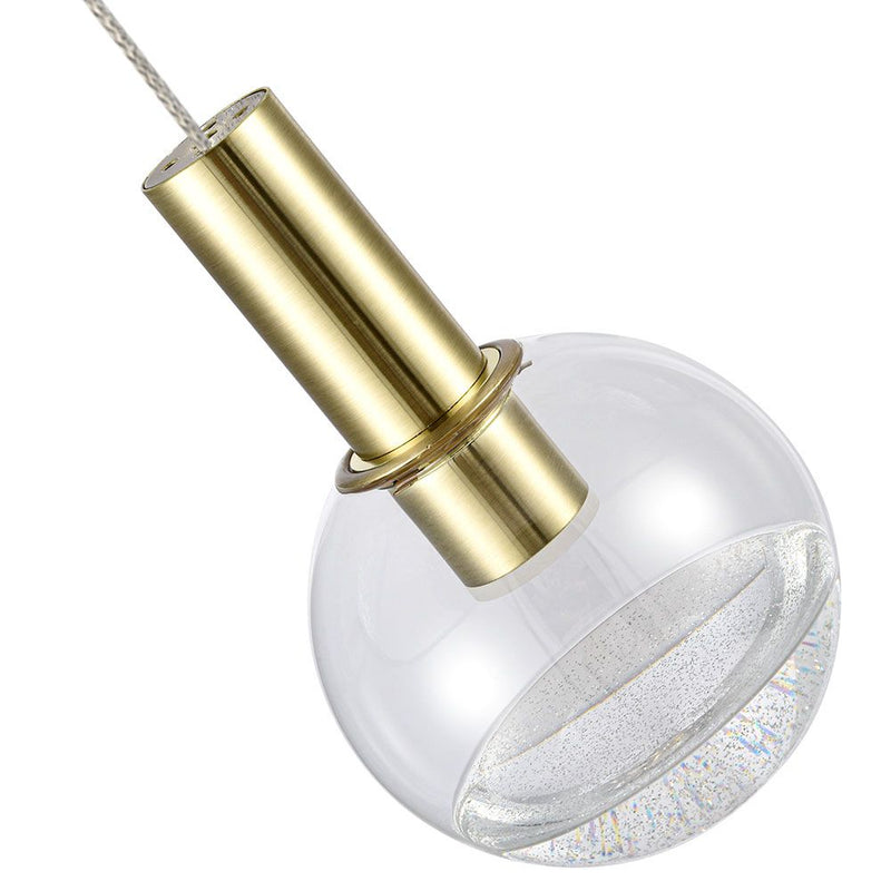 VONN Sienna 5-Light VAC3185BRS Integrated LED Chandelier with Globe Shades - Brass
