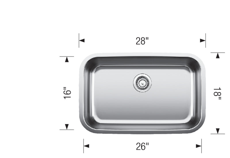 Blanco Stellar Stainless Steel Super Single Bowl - 441024