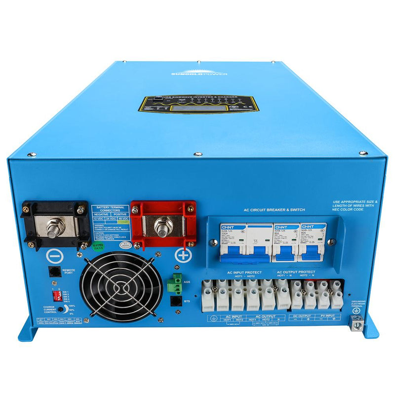 SunGoldPower 10000W DC 24V Split Phase Pure Sine Wave Inverter With Charger