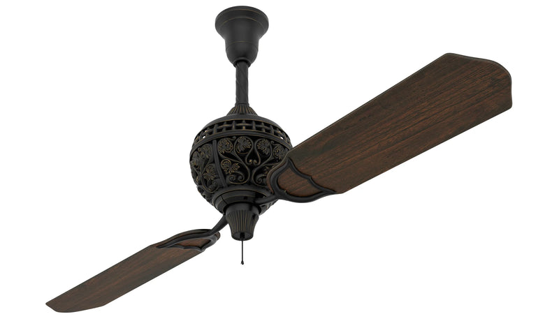 Hunter 60-Inch 1886 Limited Edition Ceiling Fan - Midas Black/Distressed Dark Cherry Basswood