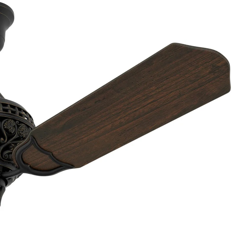 Hunter 60-Inch 1886 Limited Edition Ceiling Fan - Midas Black/Distressed Dark Cherry Basswood