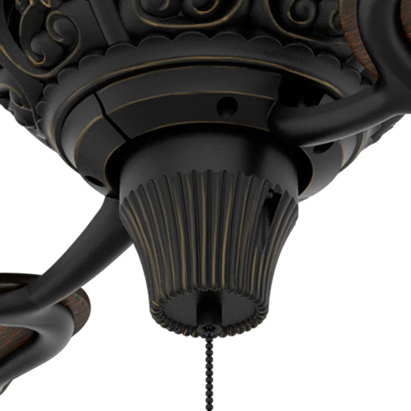 Hunter 60-Inch 1886 Limited Edition Ceiling Fan - Midas Black/Distressed Dark Cherry Basswood