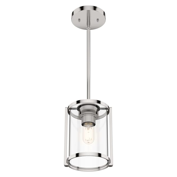 Hunter Astwood 1 Light Pendant in Polished Nickel