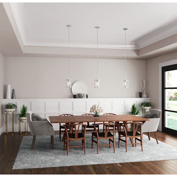 Hunter Astwood 1 Light Pendant in Polished Nickel