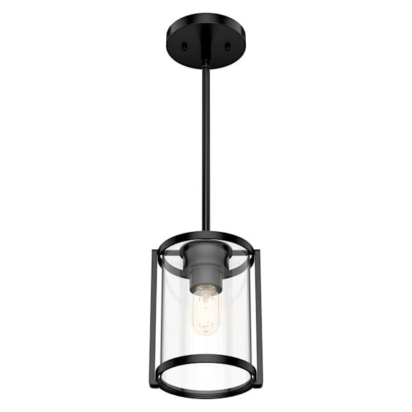 Hunter Astwood 1 Light Pendant in Matte Black