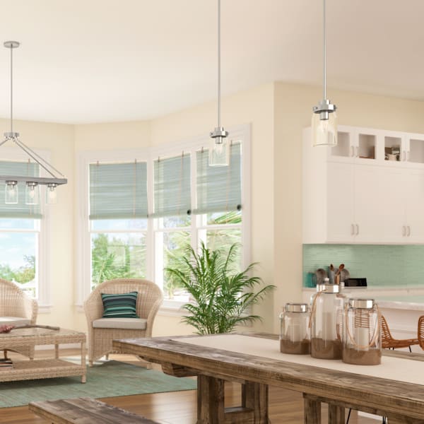 Hunter Devon Park 1 Light Mini Pendant In Brushed Nickel