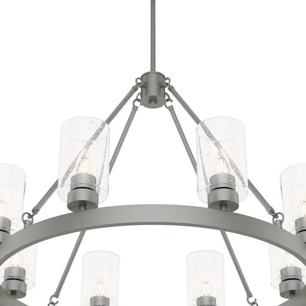 Hunter Hartland 8 Light Chandelier in Matte Silver