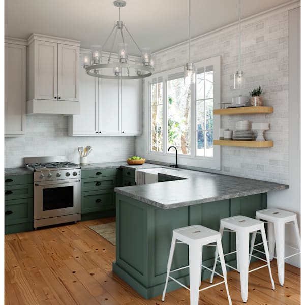 Hunter Hartland 1 Light Pendant in Matte Silver