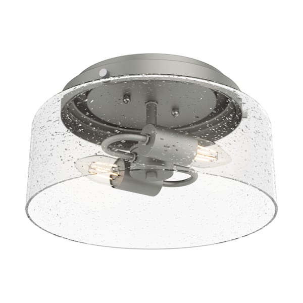 Hunter Hartland 2 Light Flush Mount in Matte Silver