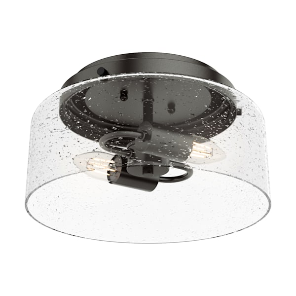 Hunter Hartland 2 Light Flush Mount in Noble Bronze