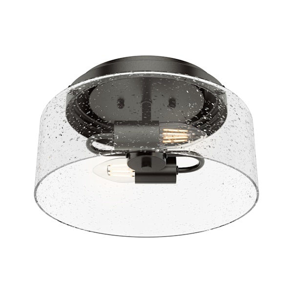 Hunter Hartland 2 Light Flush Mount in Noble Bronze