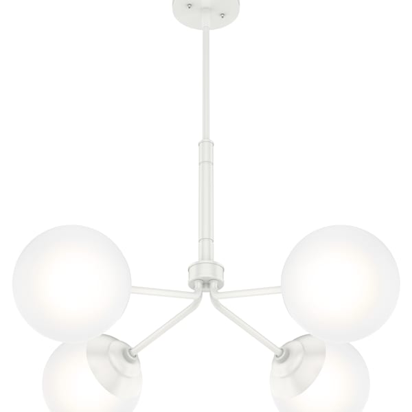 Hunter Hepburn 4 Light Chandelier in Matte White