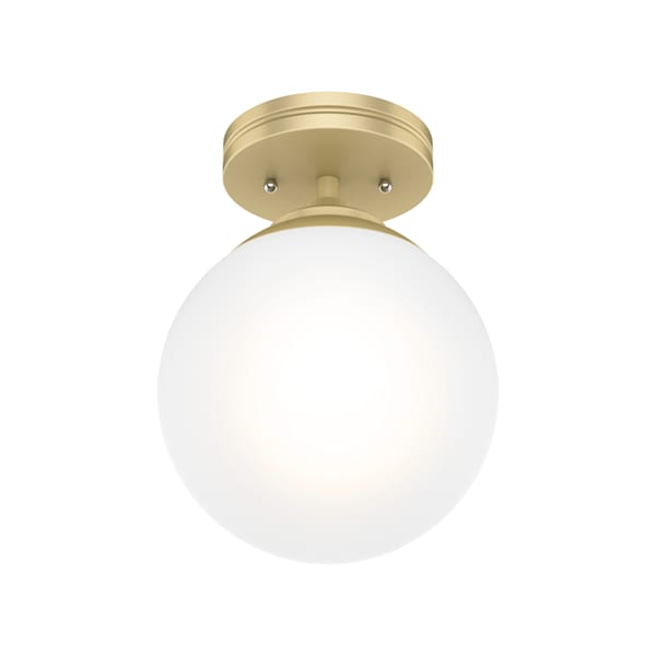 Hunter Hepburn 1 Light Semi-Flush Mount in Painted Modern Brass