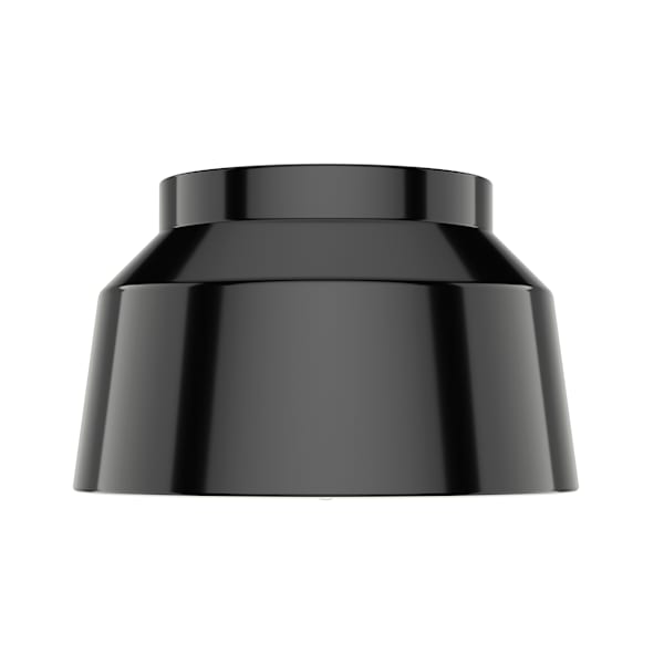 Hunter Cranbrook 1 Light Flush Mount in Matte Black