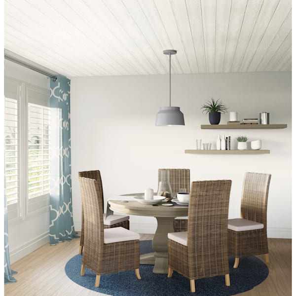 Hunter Cranbrook 1 Light Pendant in Dove Grey