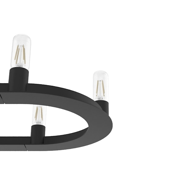 Hunter Saddlewood 10 Light Chandelier in Natural Iron