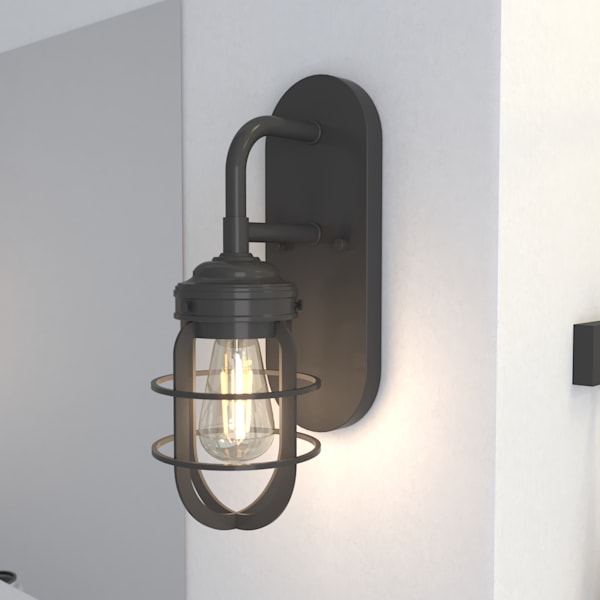 Hunter Starklake 1 Light Wall Sconce in Noble Bronze