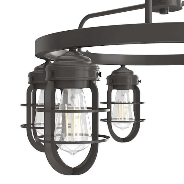 Hunter Starklake 6 Light Chandelier in Noble Bronze
