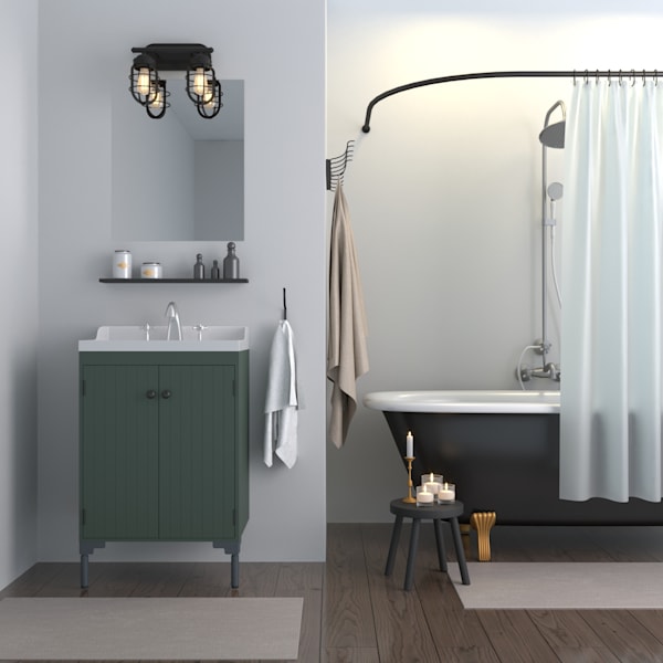 Hunter Starklake 2 Light Vanity in Noble Bronze