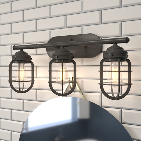 Hunter Starklake 3 Light Vanity in Noble Bronze